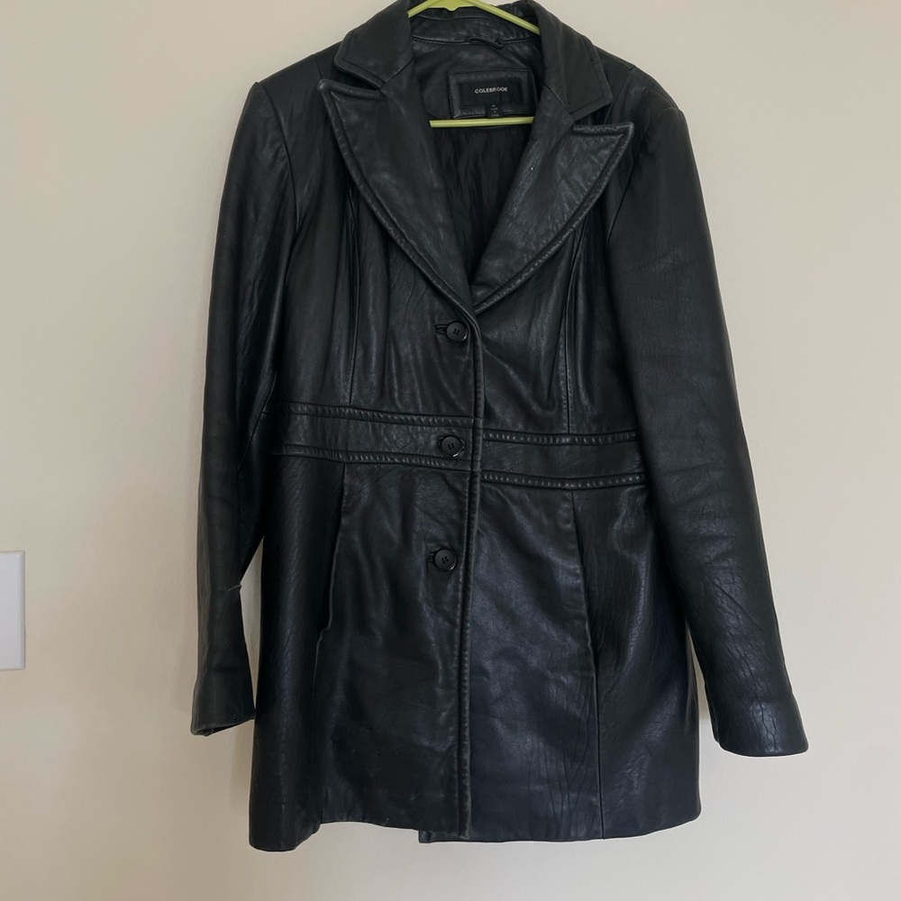 Vintage leather jacket blazer
